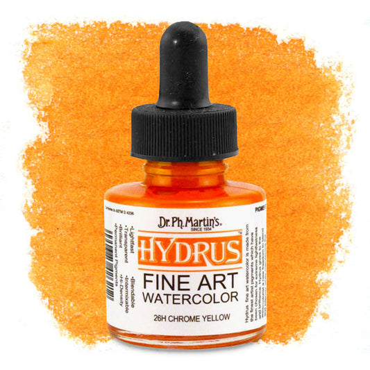 Hydrus Fine Art Watercolor, Chrome Yellow