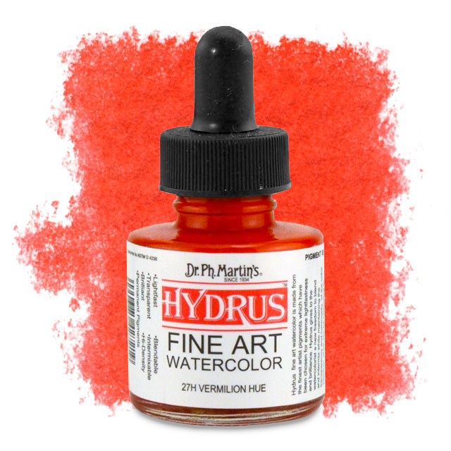 Hydrus Fine Art Watercolor, Vermilion Hue