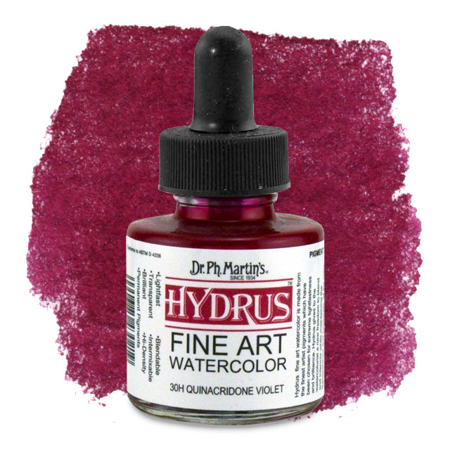 Hydrus Fine Art Watercolor, Quinacridone Violet