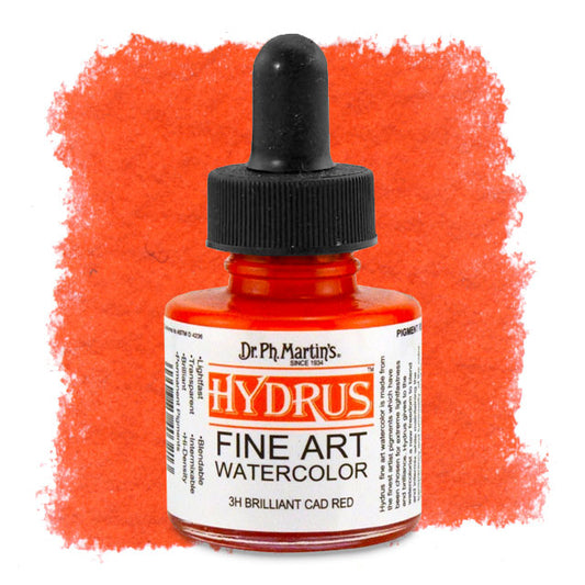 Hydrus Fine Art Watercolor, Brilliant Cadmium Red