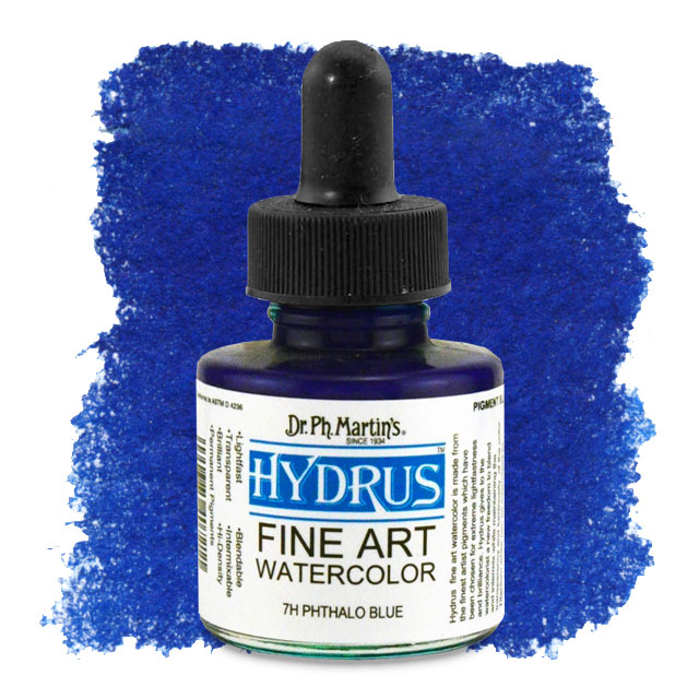 Hydrus Fine Art Watercolor, Phthalo Blue