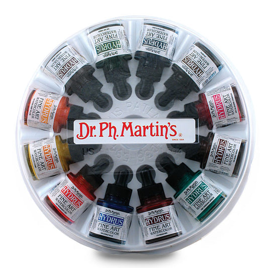 Dr. Ph. Martin's Hydrus Fine Art Watercolor Set 2 of 12 bottles, 1 oz.