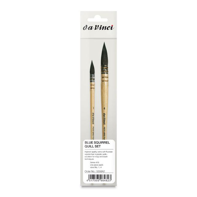 Petit Gris Squirrel Quill Brush Set