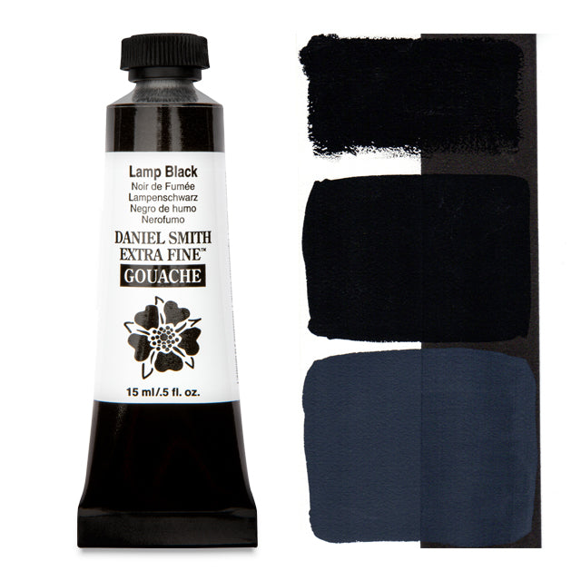 Daniel Smith Extra Fine Gouache - Lamp Black, 15 ml