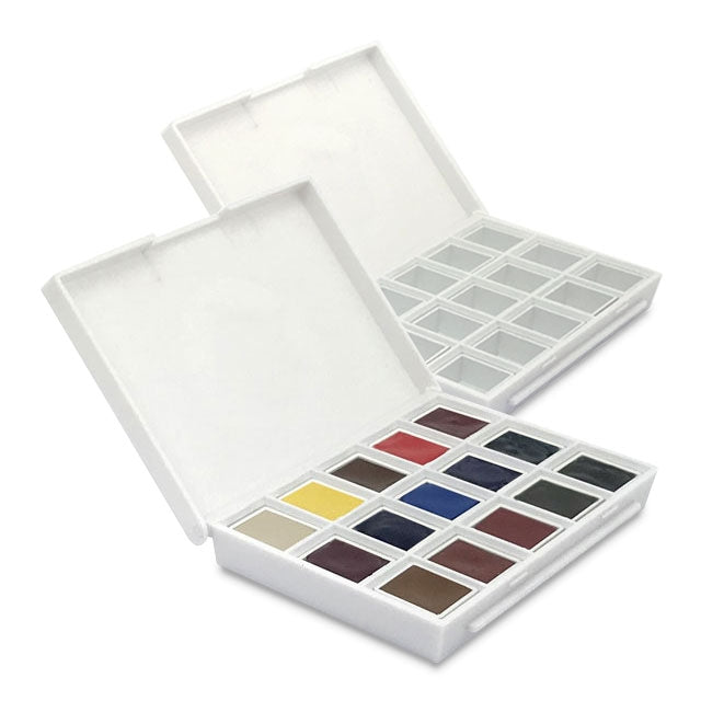 Watercolor Half-Pans, Ultimate Mixing Set of 15 Color Swatches