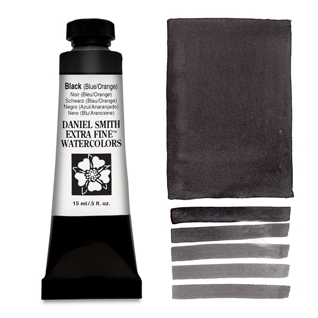 Extra Fine Watercolor, Jane's Black (Blue/Orange), 15 ml.