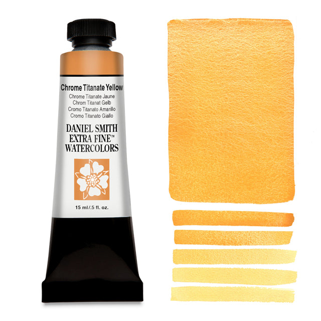 Daniel Smith Extra Fine Watercolor - Chrome Titanite Yellow, 15 ml