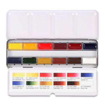 Watercolor Mixing Set In Travel Tin (open)