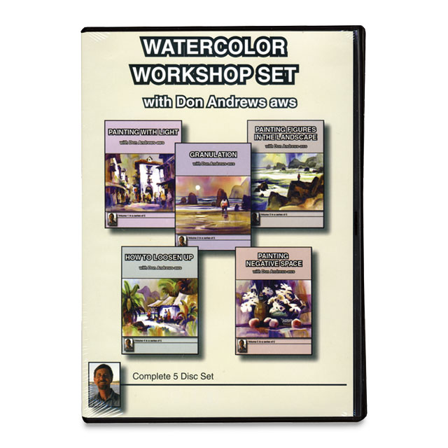 Don Andrews Watercolor Workshop Set DVD, Complete 5 Disc Set