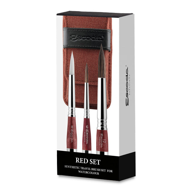 Series 1270, Red Travel Brush Set