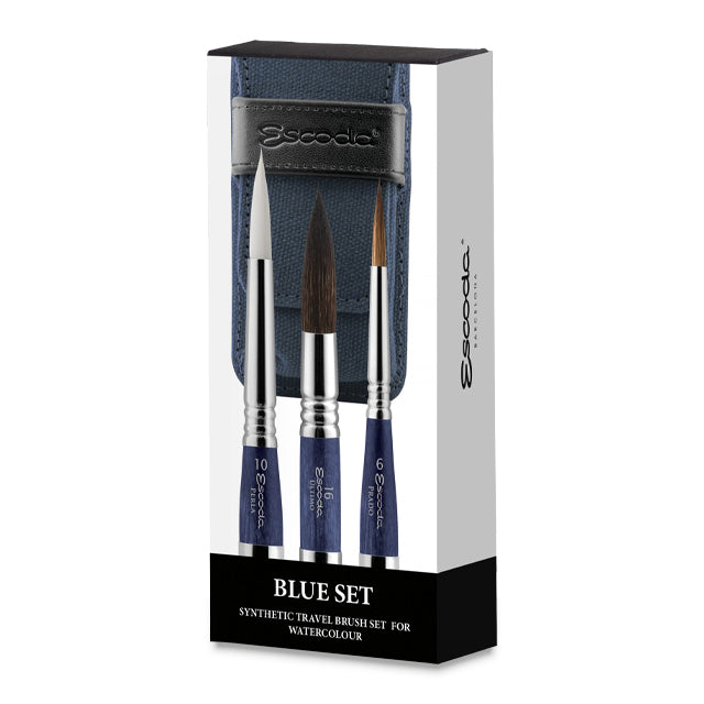 Series 1271, Blue Travel Brush Set