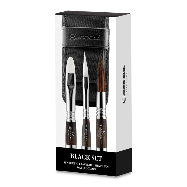 Series 1272, Black Travel Brush Set