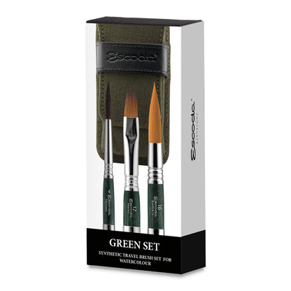 Series 1273, Green Travel Brush Set