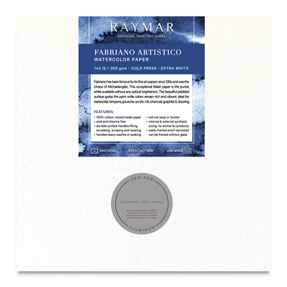 Raymar Archival Fabriano Watercolor Painting Panel - 10" x 10"