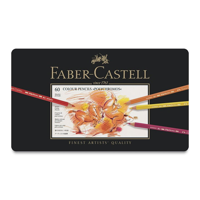 Faber-Castell Polychromos Pencil Set - Assorted Colors, Tin Box, deals Set of 60