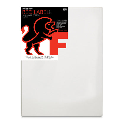 Fredrix Red Label Cotton Canvas - 3/4" Traditional Profile, 18" x 24"