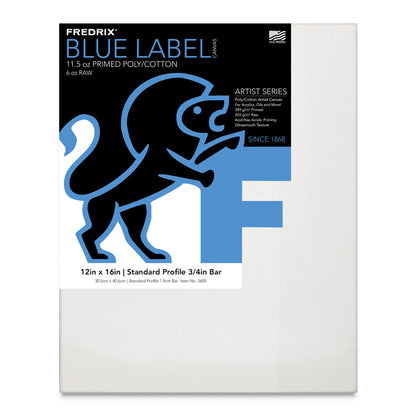 Fredrix Blue Label Pre-Stretched Canvas, 12" x 16"