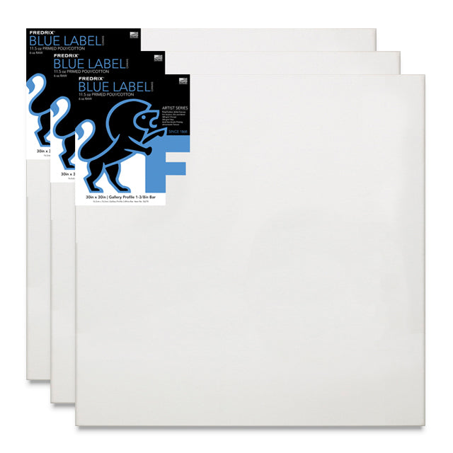 Blue Label Ultra-Smooth Canvas - 1-3/8" Gallery Profile, 30" x 30", Pkg. of 3