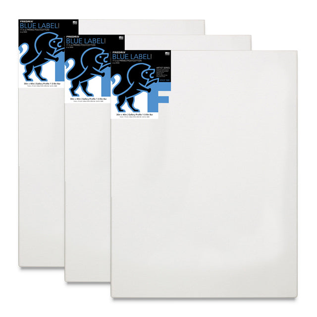 Blue Label Ultra-Smooth Canvas - 1-3/8" Gallery Profile, 30" x 40", Pkg. of 3