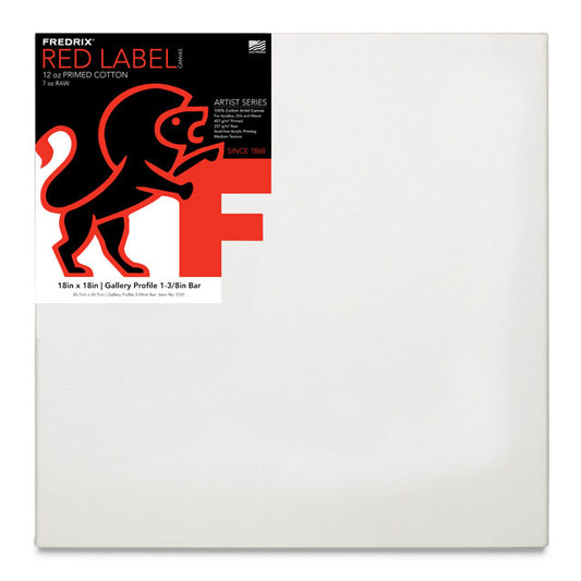 Red Label Cotton Canvas - 1-3/8" Gallery Profile, 18" x 18"