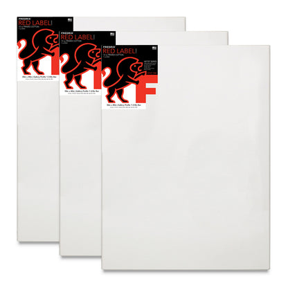 Red Label Cotton Canvas - 1-3/8" Gallery Profile, 30" x 40", Pkg of 3
