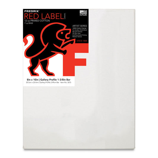 Red Label Cotton Canvas - 1-3/8" Gallery Profile, 8" x 10"