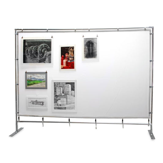 Freestanding Steel MeshPanel Display Wall, 7' x 10'