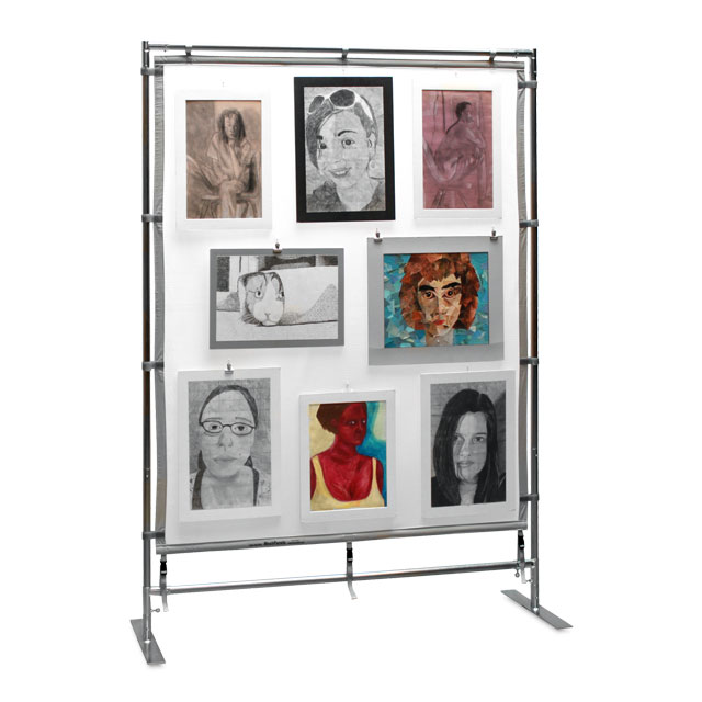 Freestanding Steel MeshPanel Display Wall, 7' x 5'