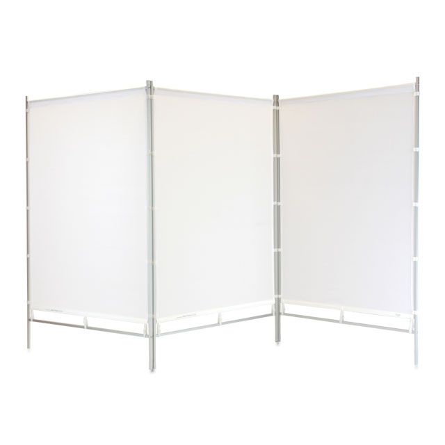 Zig Zag Aluminum MeshPanel Display Wall w/ Three 5 ft Panels