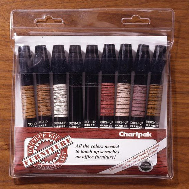 Touch-up Markers, Set of 9 Wood Tones