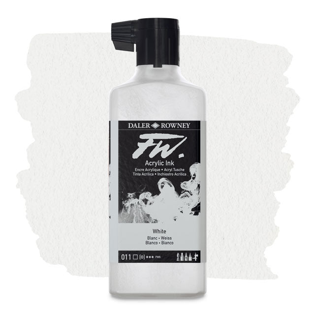 FW Liquid Acrylic Artists' Ink - White, 6 oz.