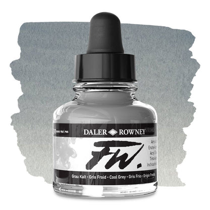 FW Liquid Acrylic Artists' Ink - Cool Grey, 1 oz.