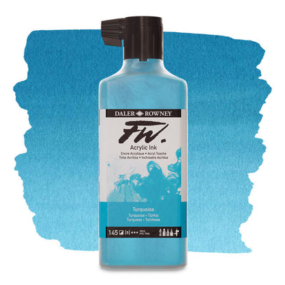 FW Liquid Acrylic Artists' Ink - Turquoise, 6 oz.