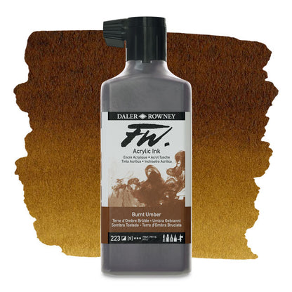 FW Liquid Acrylic Artists' Ink - Burnt Umber, 6 oz.