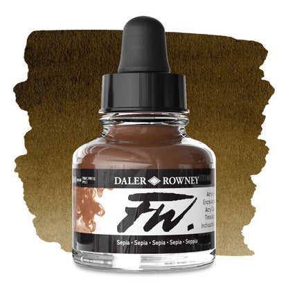 FW Liquid Acrylic Artists' Ink - Sepia, 1 oz.