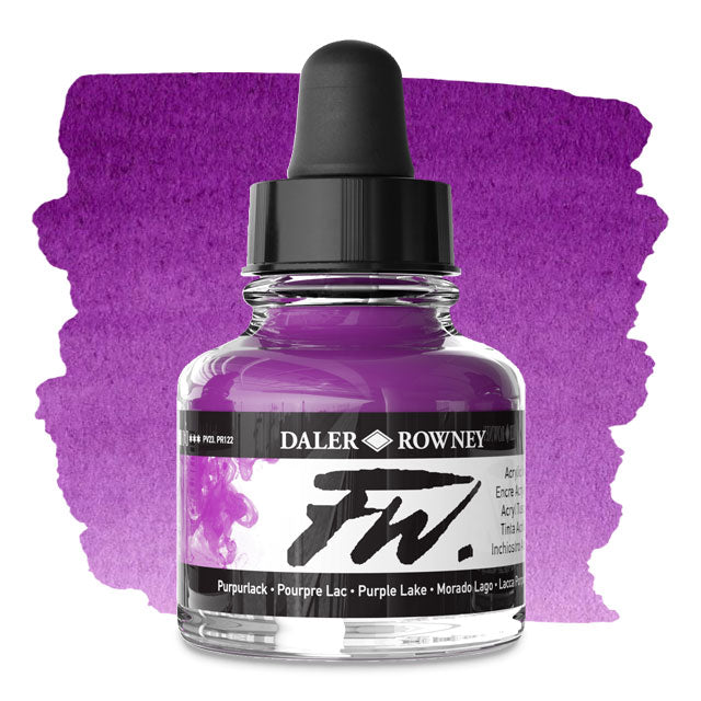 FW Liquid Acrylic Artists' Ink - Purple Lake, 1 oz.