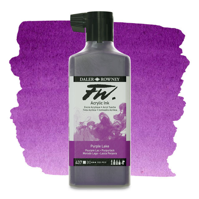 FW Liquid Acrylic Artists' Ink - Purple Lake, 6 oz.