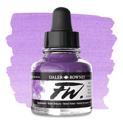 FW Liquid Acrylic Artists' Ink - Velvet Violet, 1 oz.