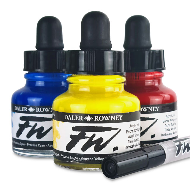 FW Liquid Acrylic Artists' Ink - Starter Colors Set of 3