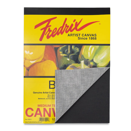 Fredrix Black Canvas Pad - 12" x 16"