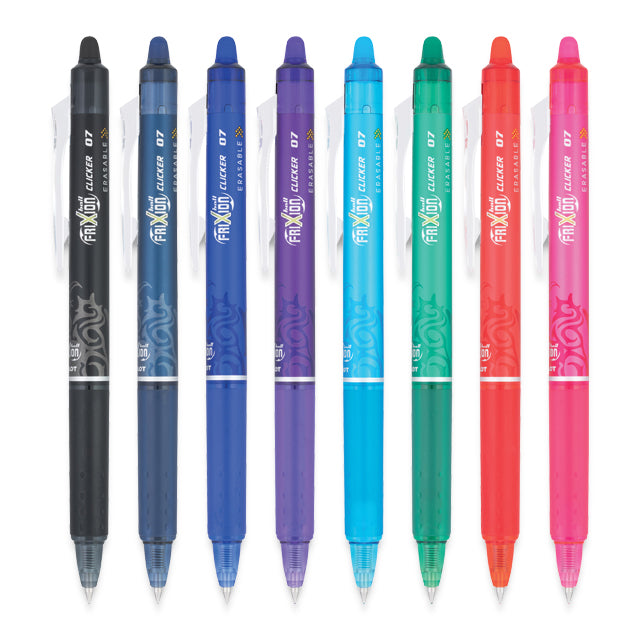 FriXion Ball Clicker Erasable Pen Set, Assorted Colors, Set 1, 0.7 mm., Set of 8