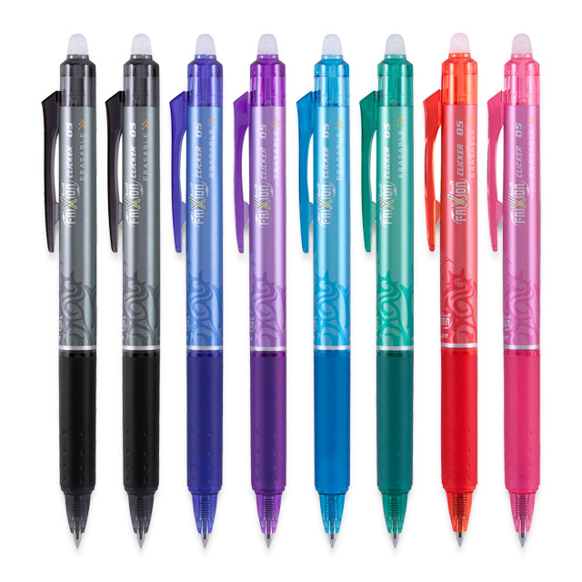 FriXion Ball Clicker Erasable Pen Set, Assorted Colors, 0.5 mm., Set of 8