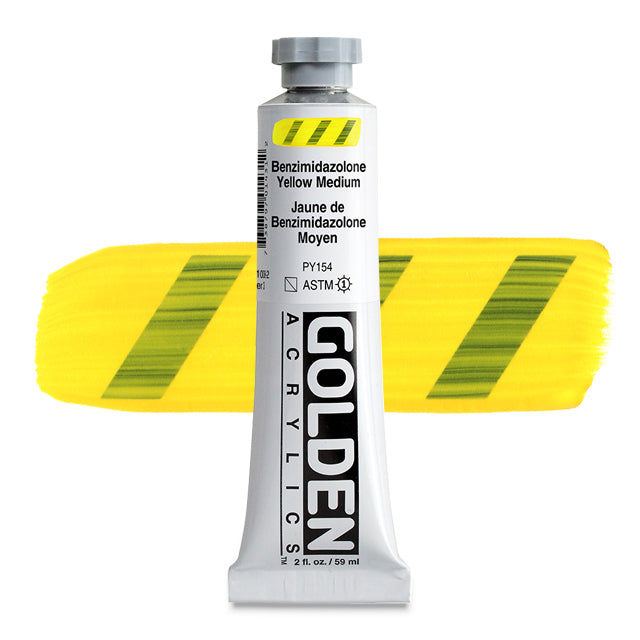 Heavy Body Acrylic, Benzimidazolone Yellow Medium, 2 oz.