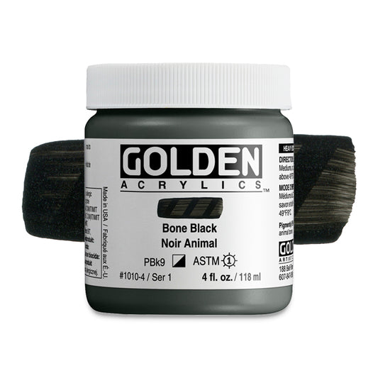 Heavy Body Acrylic, Bone Black, 4 oz.