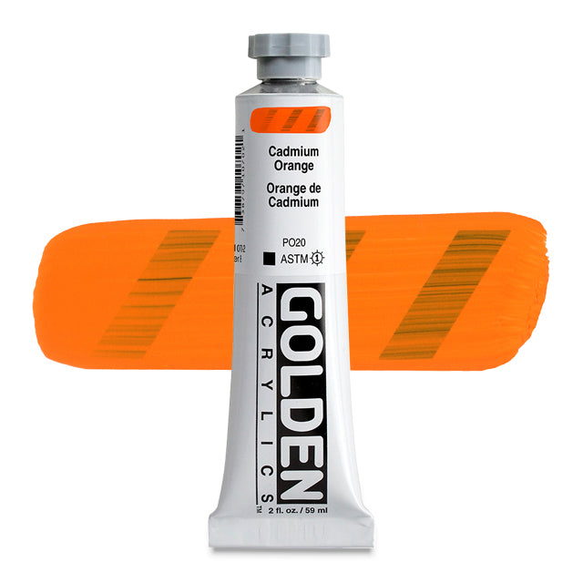 Golden Heavy Body Artist Acrylic, Cadmium Orange (CP), 2 oz.