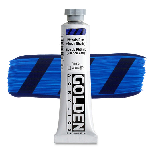 Heavy Body Acrylic, Phthalo Blue (Green Shade), 2 oz.