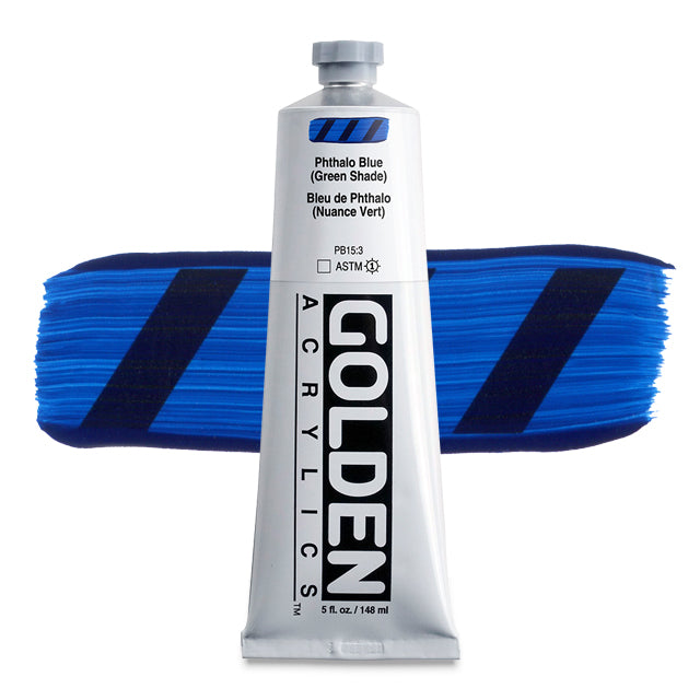 Heavy Body Acrylic, Phthalo Blue (Green Shade), 5 oz.