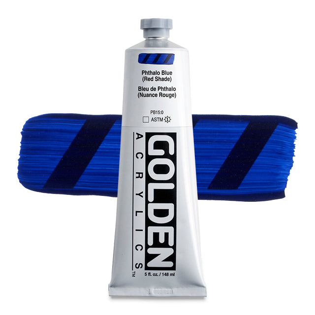 Heavy Body Acrylic, Phthalo Blue (Red Shade), 5 oz.