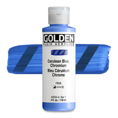 Golden Fluid Acrylic, Cerulean Blue Chromium, 4 oz.