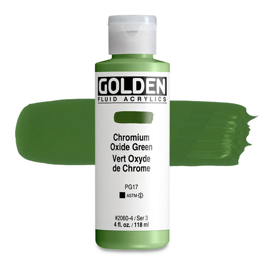 Golden Fluid Acrylic, Chromium Green Oxide, 4 oz.